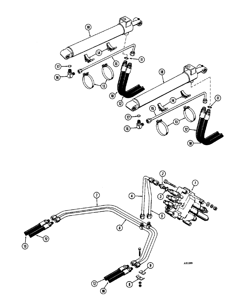 Схема запчастей Case W8E - (234) - LOADER HYDRAULICS, LIFT CYLINDER HYDRAULICS (08) - HYDRAULICS