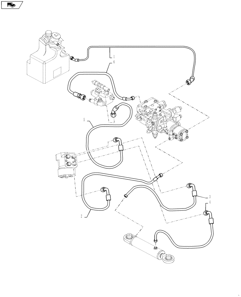 Схема запчастей Case DV26 - (41.216.AN[02]) - STEERING HOSE ASSY (41) - STEERING