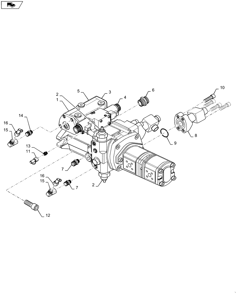 Схема запчастей Case DV26 - (35.104.AA[01]) - HYDRAULIC PUMP (35) - HYDRAULIC SYSTEMS