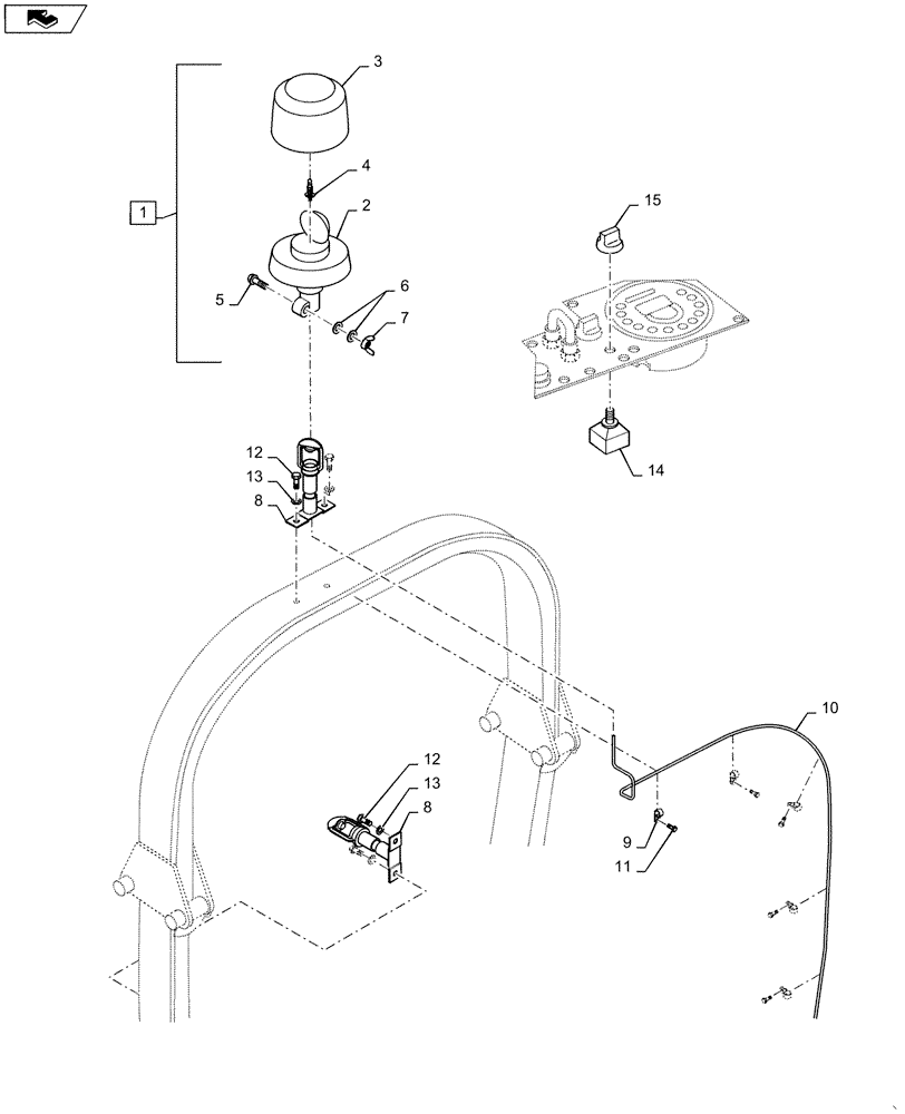 Схема запчастей Case DV23 - (55.404.AC[02]) - ROTATING BEACON (55) - ELECTRICAL SYSTEMS