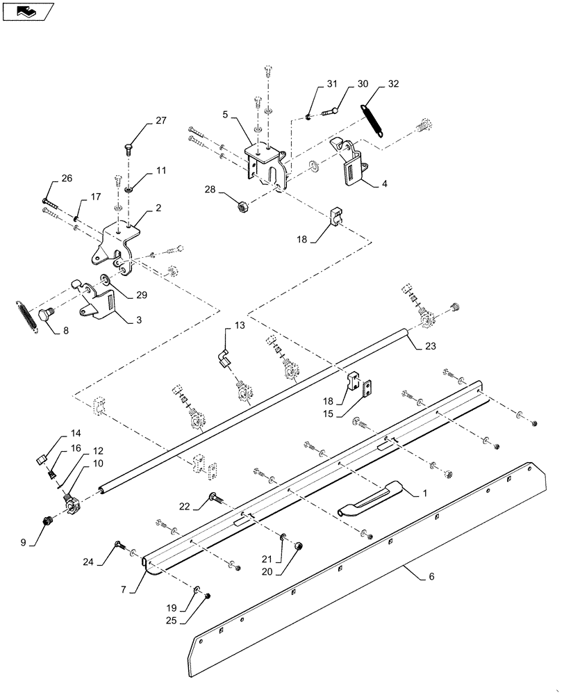 Схема запчастей Case DV45 - (44.510.EA[19]) - UPPER DRUM SCRAPER, TILTABLE (44) - WHEELS