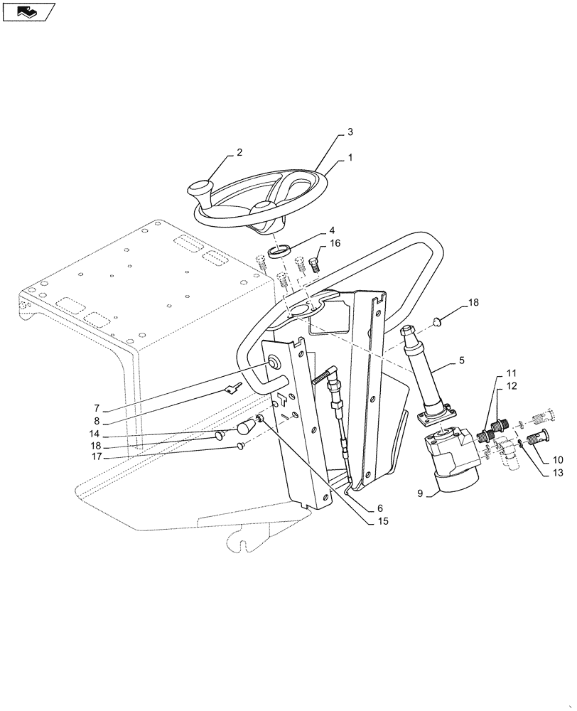 Схема запчастей Case DV26 - (41.101.AB[01]) - STEERING WHEEL, AND IGNITION SWITCH - BSN NDRT25600 (41) - STEERING