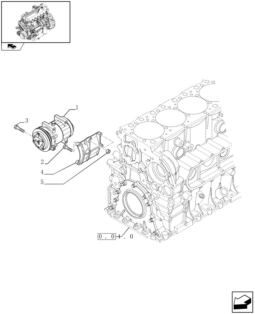 Схема запчастей Case F2CE9684H E003 - (0.39.0) - COMPRESSOR, AIRCOND. (504231997) 