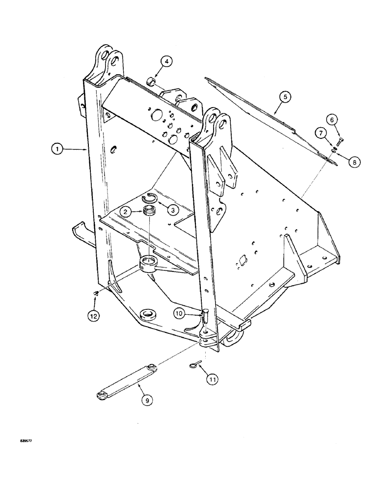 Схема запчастей Case W4 - (186) - FRONT FRAME (09) - CHASSIS/ATTACHMENTS