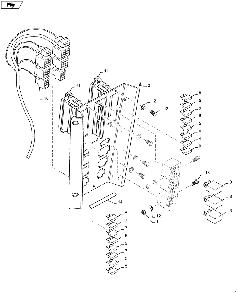 Схема запчастей Case DV26 - (55.512.BQ[02]) - FUSE HOLDER - BSN NFNTU0427 (55) - ELECTRICAL SYSTEMS