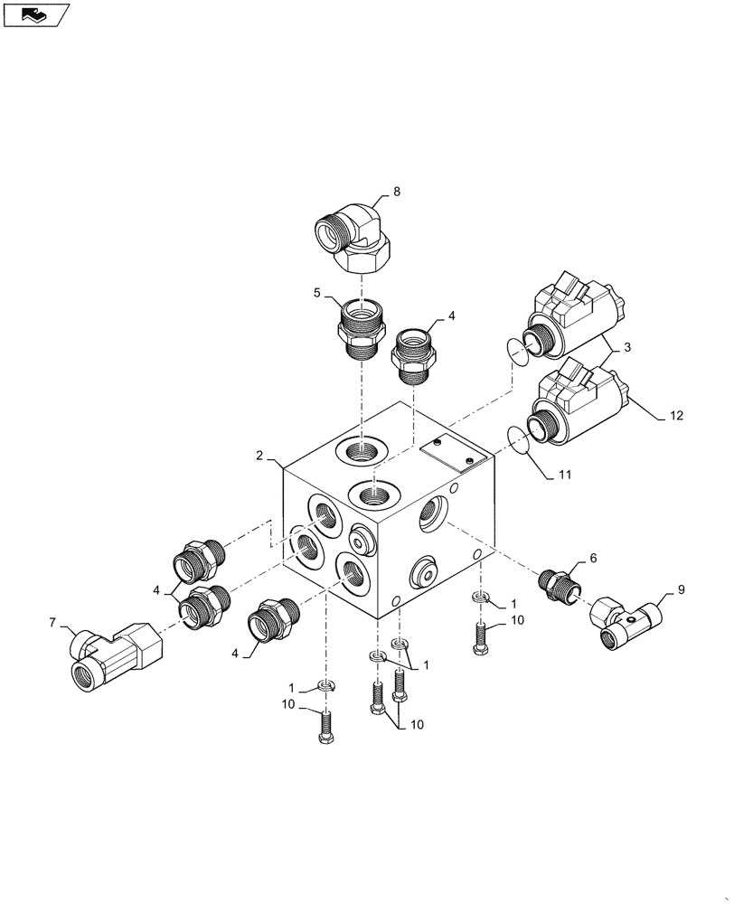 Схема запчастей Case DV23 - (35.903.AD[01]) - VIBRATION CONTROL VALVE (35) - HYDRAULIC SYSTEMS