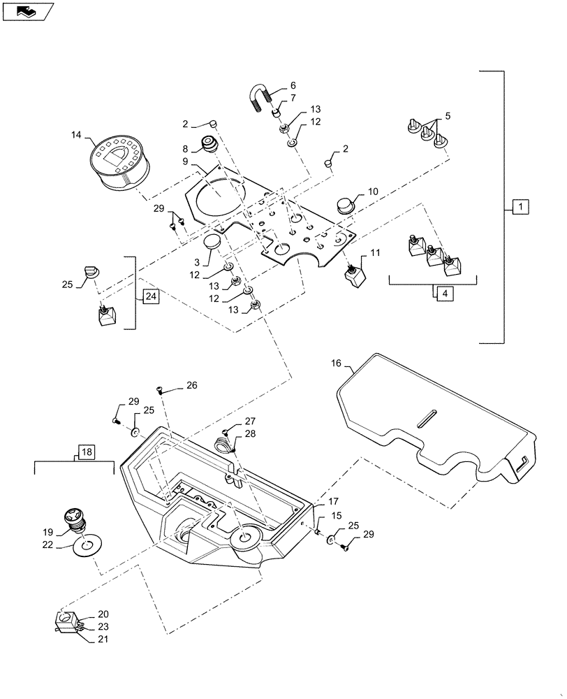 Схема запчастей Case DV36 - (55.512.BQ[03]) - INSTRUMENT PANEL - BSN NFNTV0040 (55) - ELECTRICAL SYSTEMS