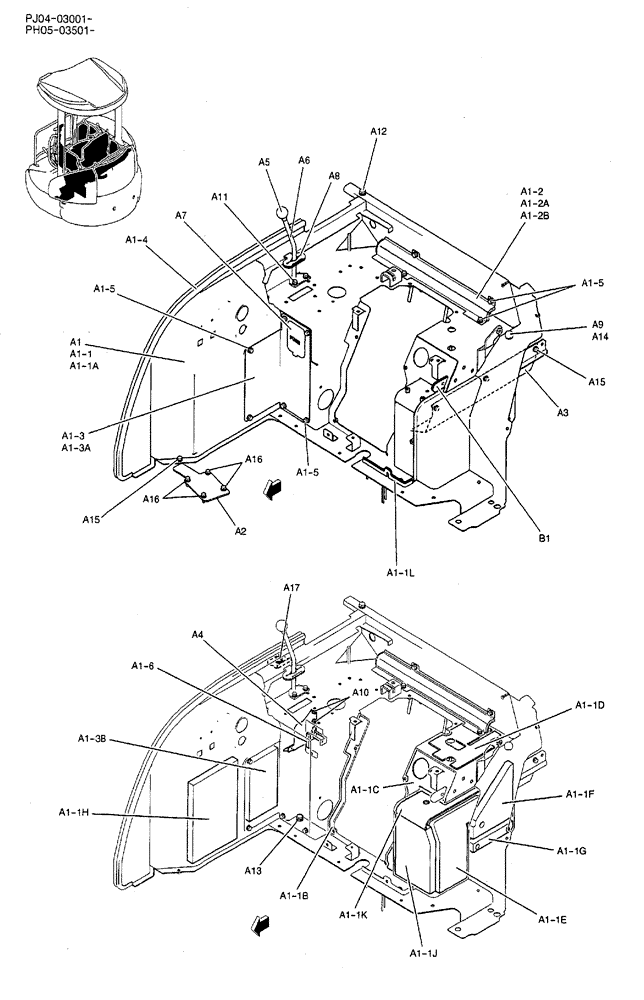 Схема запчастей Case CX50B - (02-037) - STAND ASSEMBLY, CONTROL (CAB) (05) - SUPERSTRUCTURE