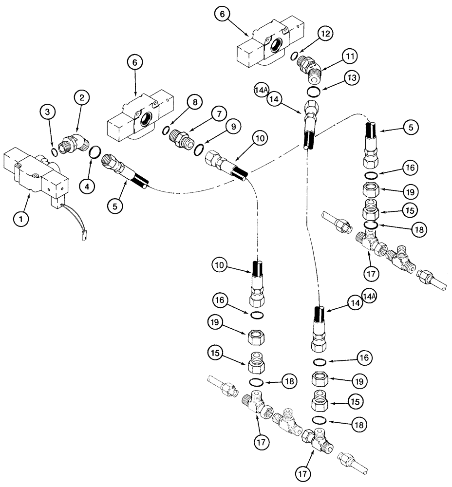 Схема запчастей Case 921C - (08-56) - HYDRAULICS - RIDE CONTROL (08) - HYDRAULICS