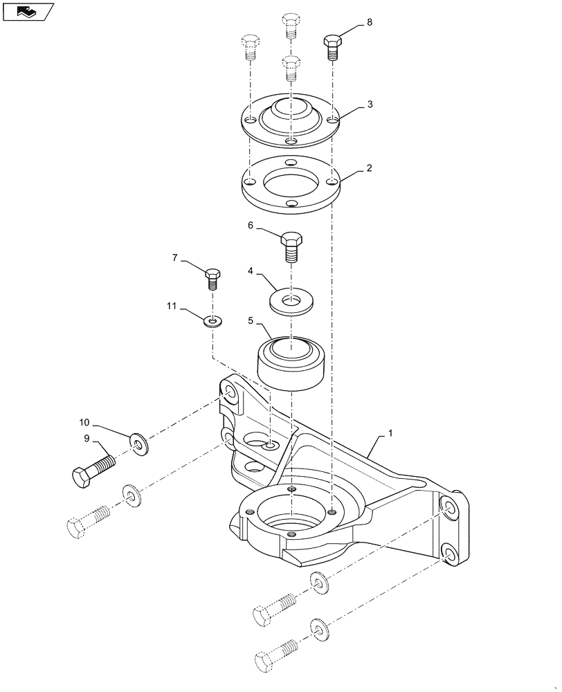 Схема запчастей Case DV26 - (39.100.AN[02]) - ARTICULATION JOINT (39) - FRAMES AND BALLASTING