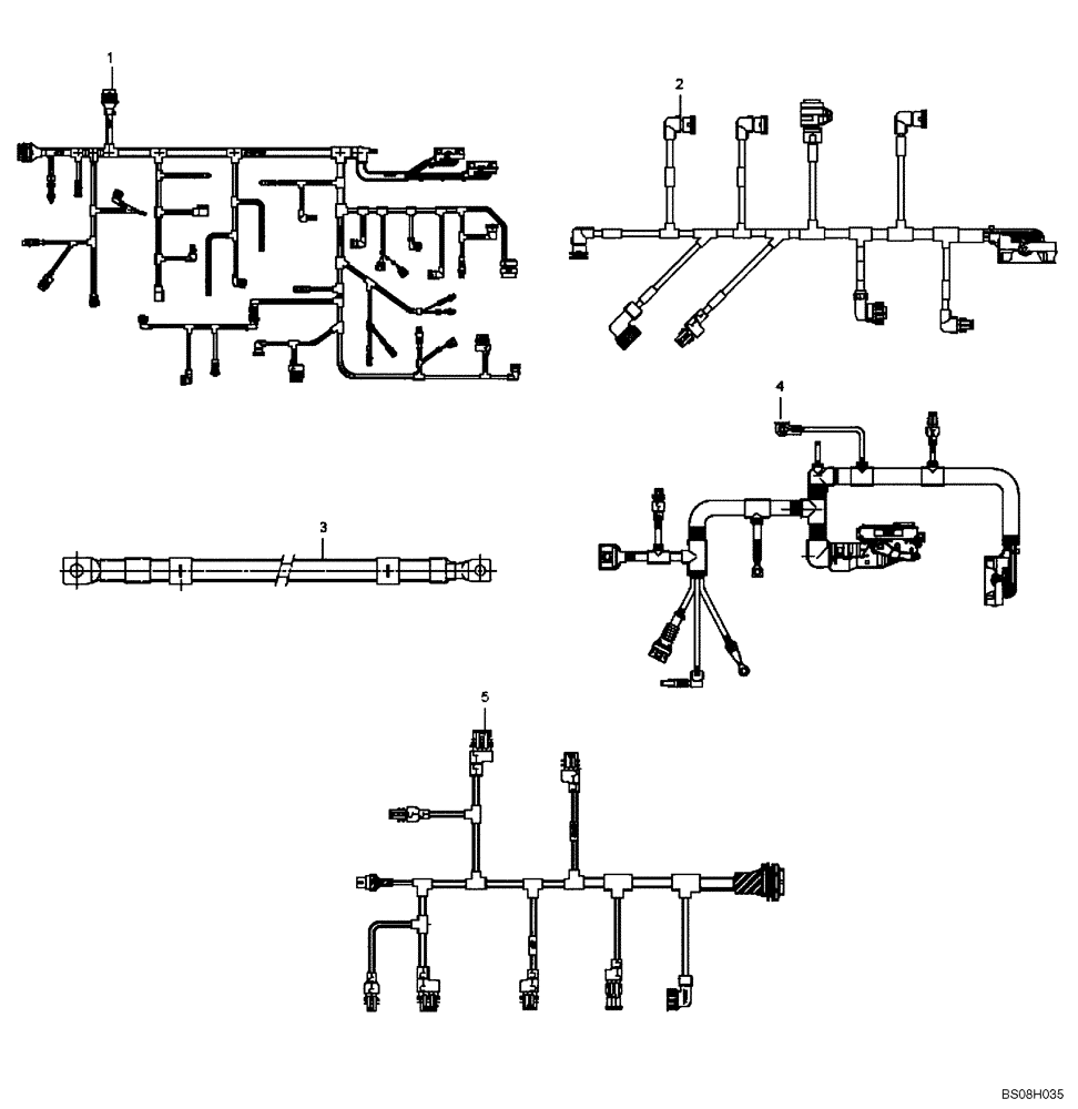 Схема запчастей Case 330B - (67A00001960[001]) - HARNESS, CHASSIS (SIMPLE MUX P.I.N. HHD0330BN7PG56093 AND AFTER) (84129639) (13) - Electrical System / Decals