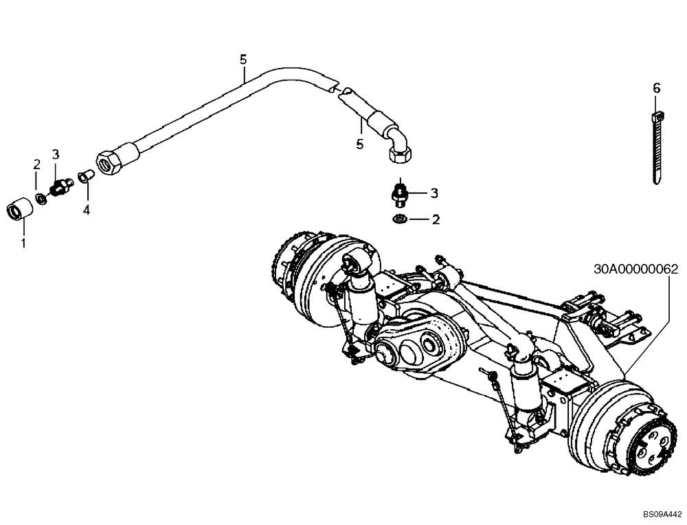 Схема запчастей Case 327B - (33A00000792[001]) - BREATHER, FRONT AXLE (P.I.N. HHD0327BN7PG57000 AND AFTER) (84192585) (11) - AXLES/WHEELS