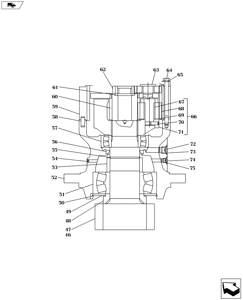 Схема запчастей Case CX160C - (35.352.AL[02]) - SWING MOTOR - COMPONENTS (35) - HYDRAULIC SYSTEMS