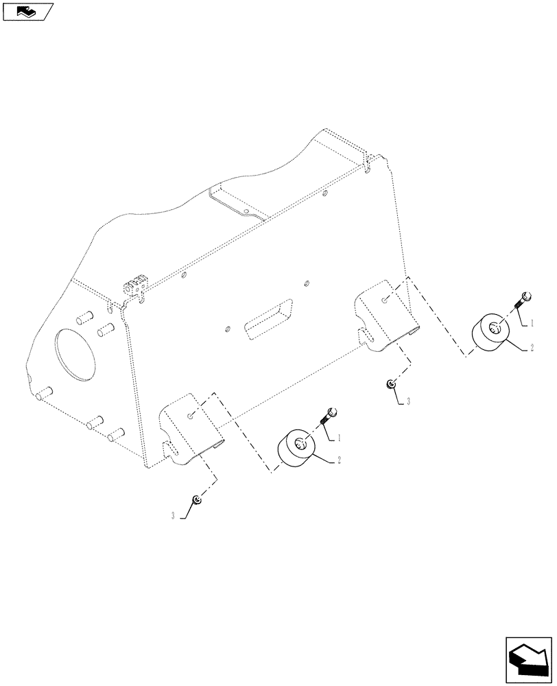 Схема запчастей Case SR200 - (90.116.AO[01]) - LOADER STOP, 50MM, 12" TIRES (90) - PLATFORM, CAB, BODYWORK AND DECALS