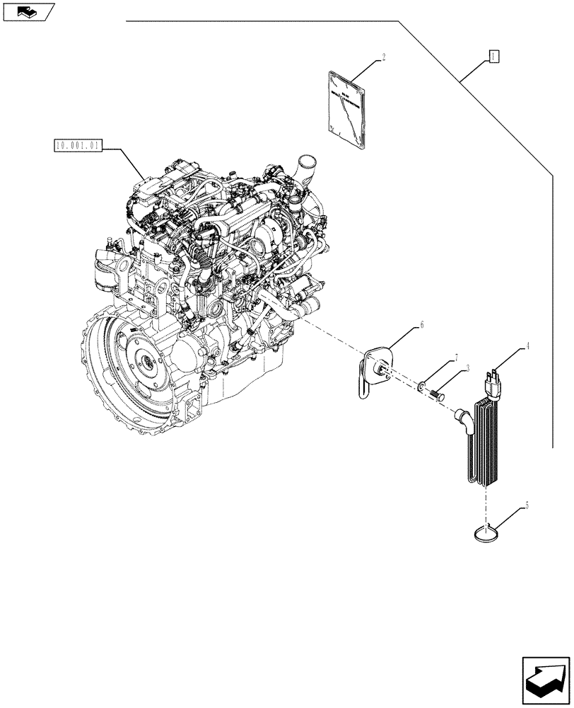 Схема запчастей Case 590SN - (88.055.02) - DIA KIT, ENGINE BLOCK HEATER (88) - ACCESSORIES