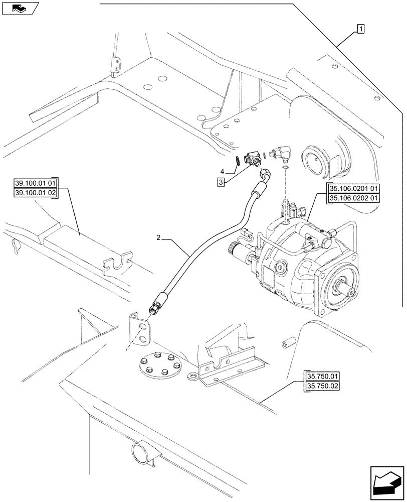 Схема запчастей Case 580SN - (88.035.50[03]) - DIA KIT. POWER LIFT (88) - ACCESSORIES