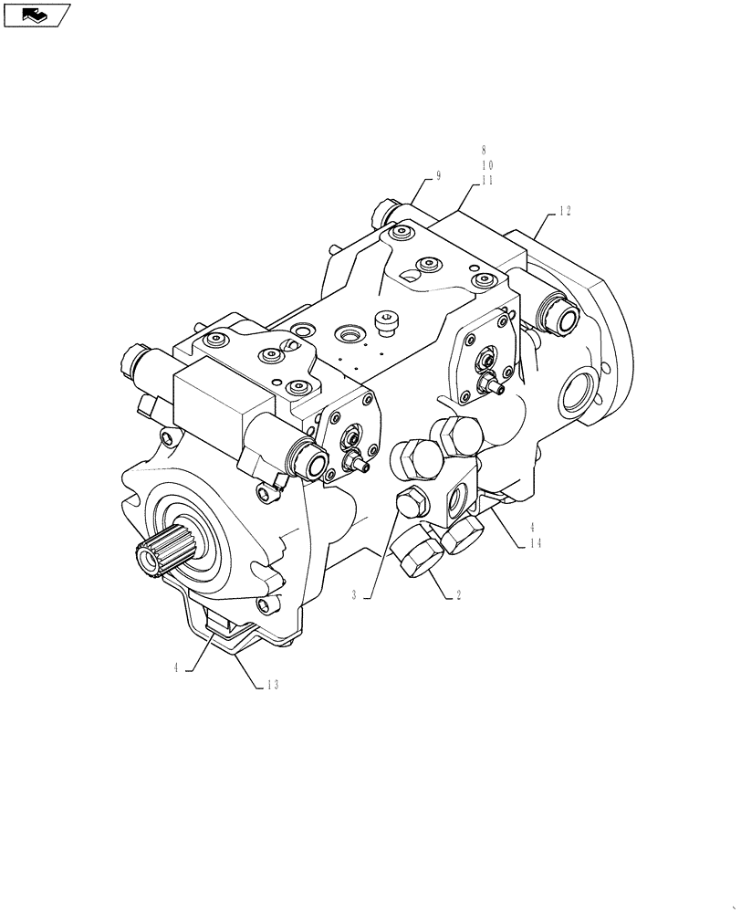 Схема запчастей Case TR320 - (29.212.07) - PUMP, HYDROSTATIC EH 46CC A20VG ET (TR320,TV380) (29) - HYDROSTATIC DRIVE