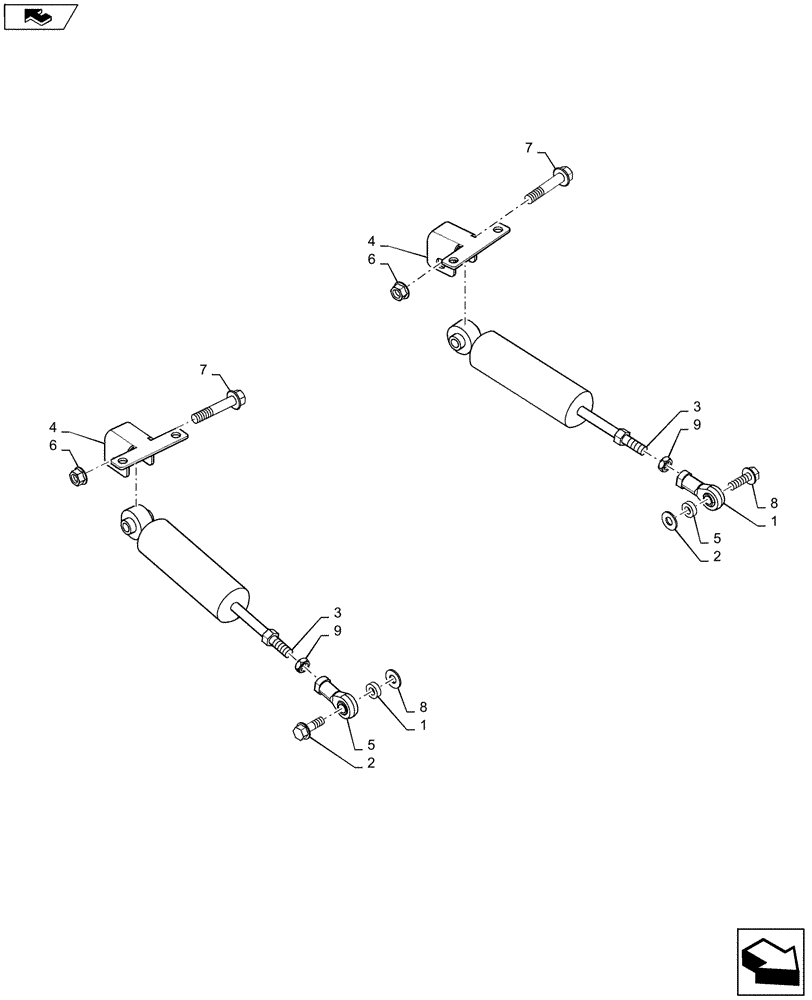 Схема запчастей Case SR150 - (29.200.AM[02]) - CONTROL DAMPENING (29) - HYDROSTATIC DRIVE