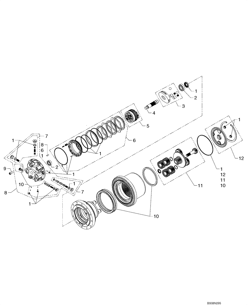 Схема запчастей Case TV380 - (29.212.04) - MOTOR ASSY, DRIVE MOTOR, TRACK 2SPD (TR320,TV380) (29) - HYDROSTATIC DRIVE