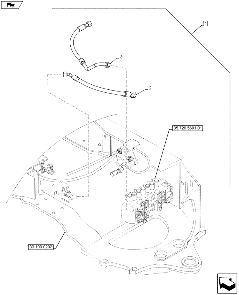 Схема запчастей Case 590SN - (88.035.38[13]) - DIA KIT, NO AUX TO COMBO AUX, MECHANICAL CONTROLS, STANDARD (88) - ACCESSORIES