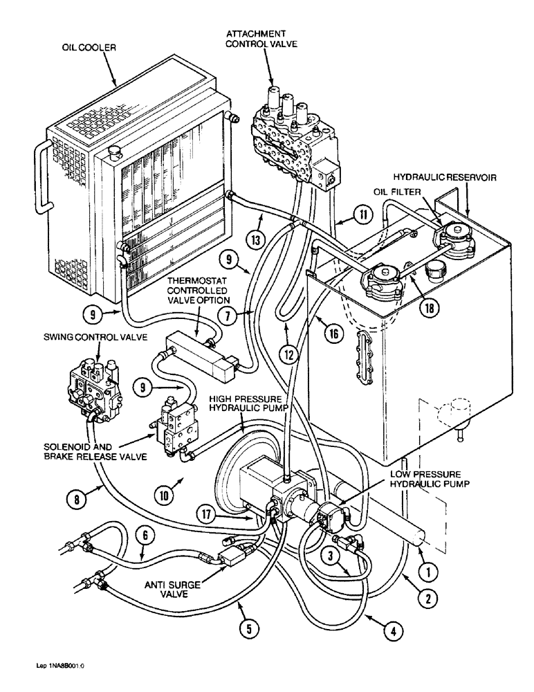 Схема запчастей Case 1088 - (1-12) - PICTORIAL INDEX, HYDRAULIC COMPONENTS (00) - PICTORIAL INDEX