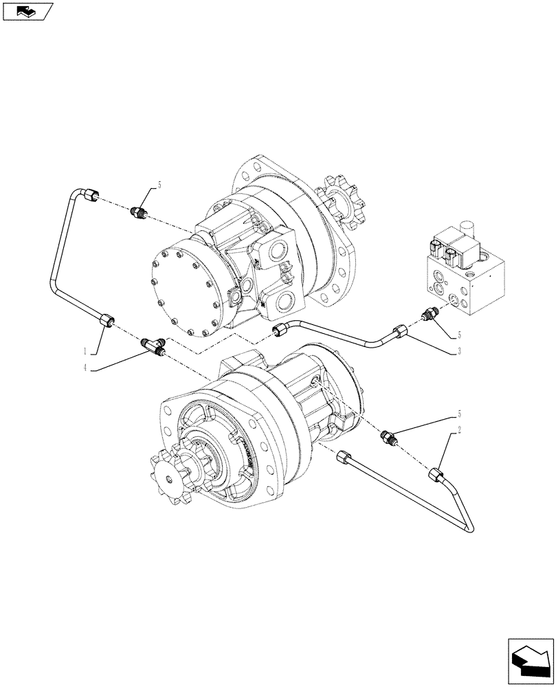 Схема запчастей Case SV300 - (35.701.05) - 2-SPEED PLUMBING (SR250,SV300) (35) - HYDRAULIC SYSTEMS