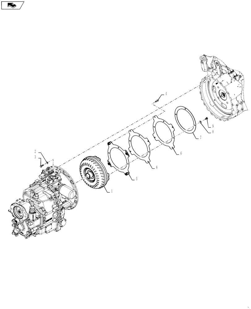 Схема запчастей Case 570NXT - (21.700.AJ) - TORQUE CONVERTER MOUNTING (21) - TRANSMISSION