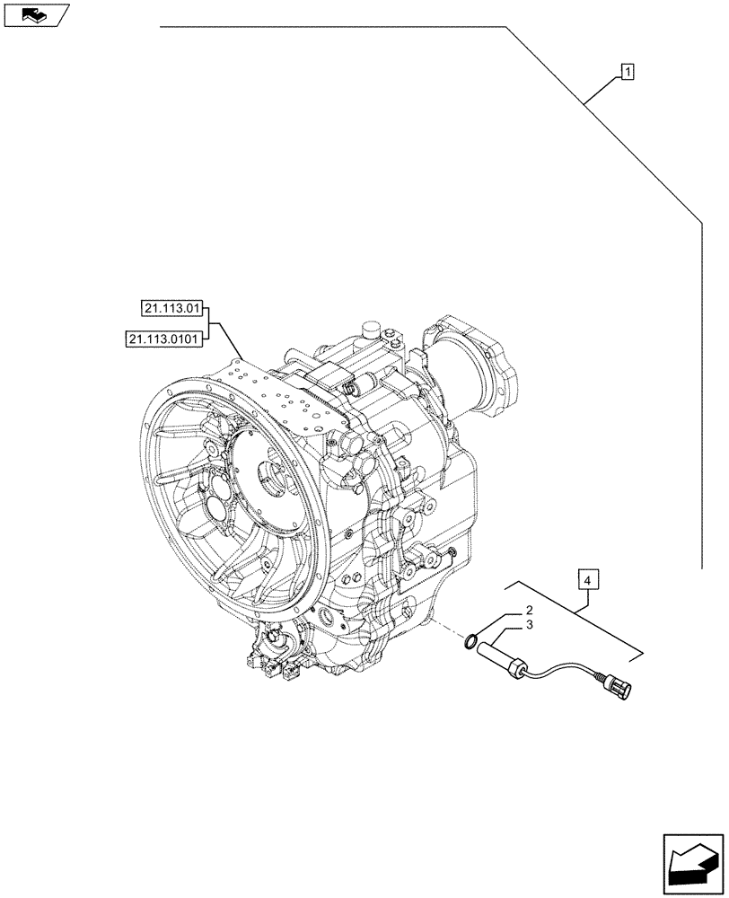 Схема запчастей Case 580SN - (88.035.45[06]) - DIA KIT, AUTO RIDE CONTROL STANDARD C9008 (88) - ACCESSORIES