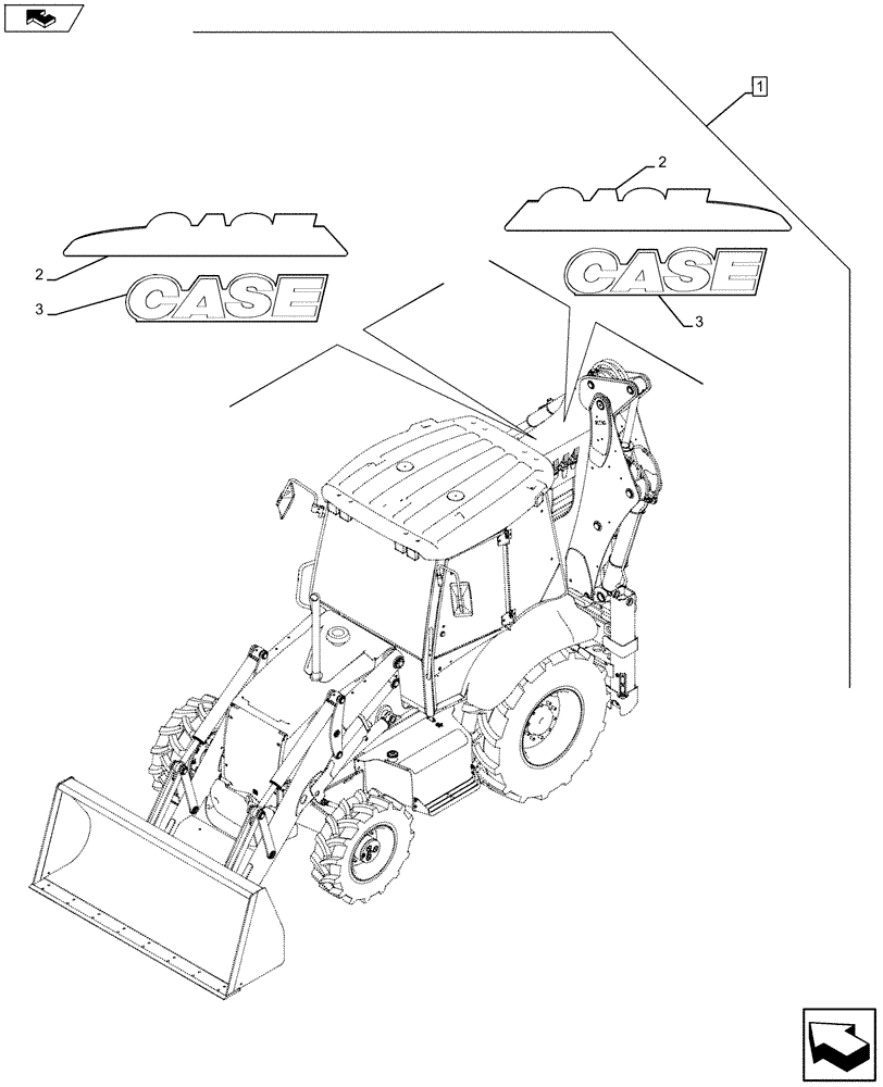 Схема запчастей Case 590SN - (88.084.15[06]) - DIA KIT, CONVERT STANDARD DIPPER TO EXTENDABLE HOE WITH HAND SWING (88) - ACCESSORIES