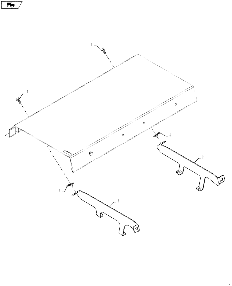 Схема запчастей Case SV250 - (90.100.AD) - AIR CONDITIONER BRACKET, SV250 (90) - PLATFORM, CAB, BODYWORK AND DECALS