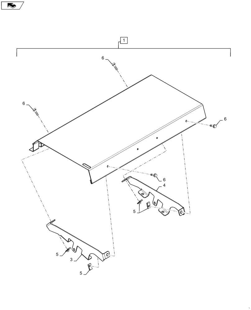 Схема запчастей Case SV250 - (88.050.06) - DIA KIT, HVAC BRACKET (88) - ACCESSORIES