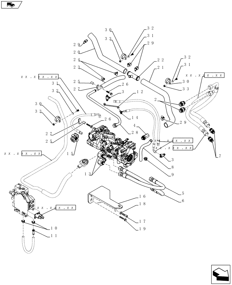 Схема запчастей Case TR320 - (35.359.02[01]) - PUMP, MECHANICAL (TR320,TV380) (35) - HYDRAULIC SYSTEMS