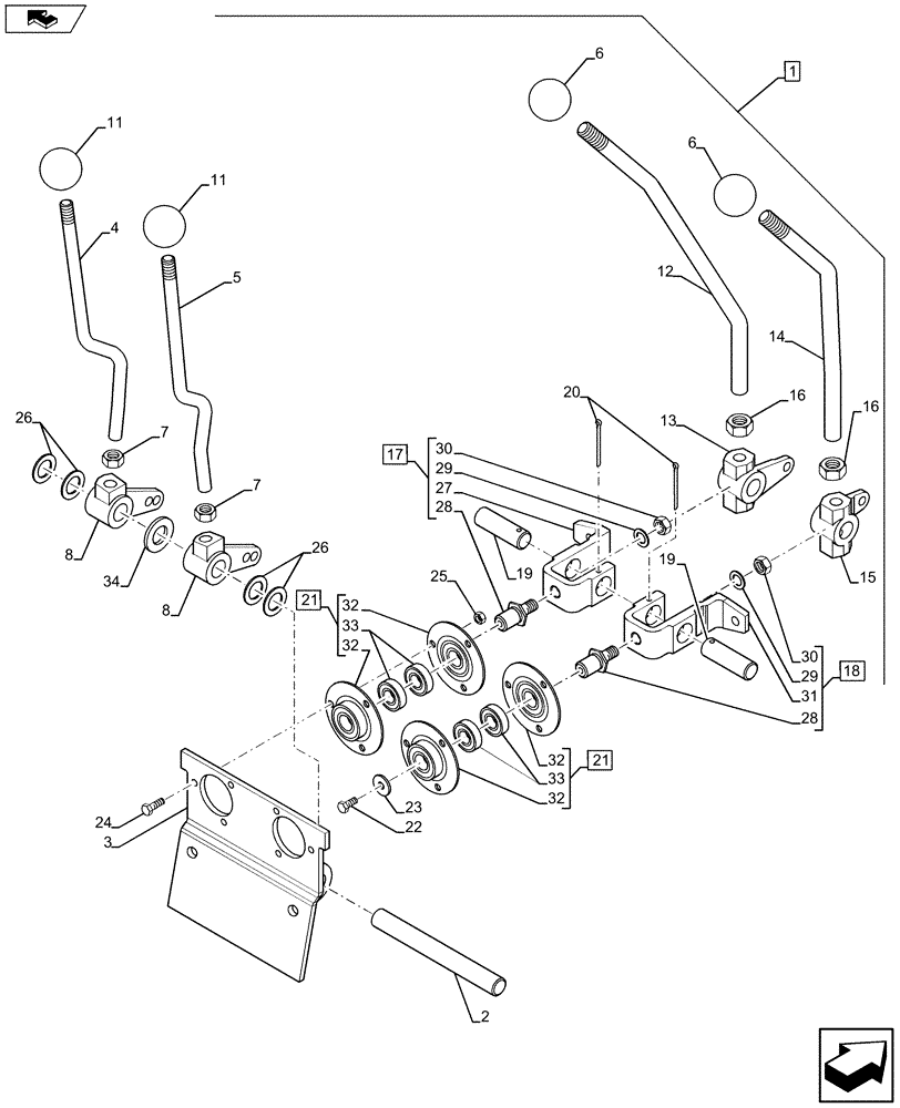 Схема запчастей Case 580SN - (88.035.31[02]) - DIA KIT, CONVERSION FT SWING TO 2 LEVER, EXTENDABLE DIPPER (88) - ACCESSORIES