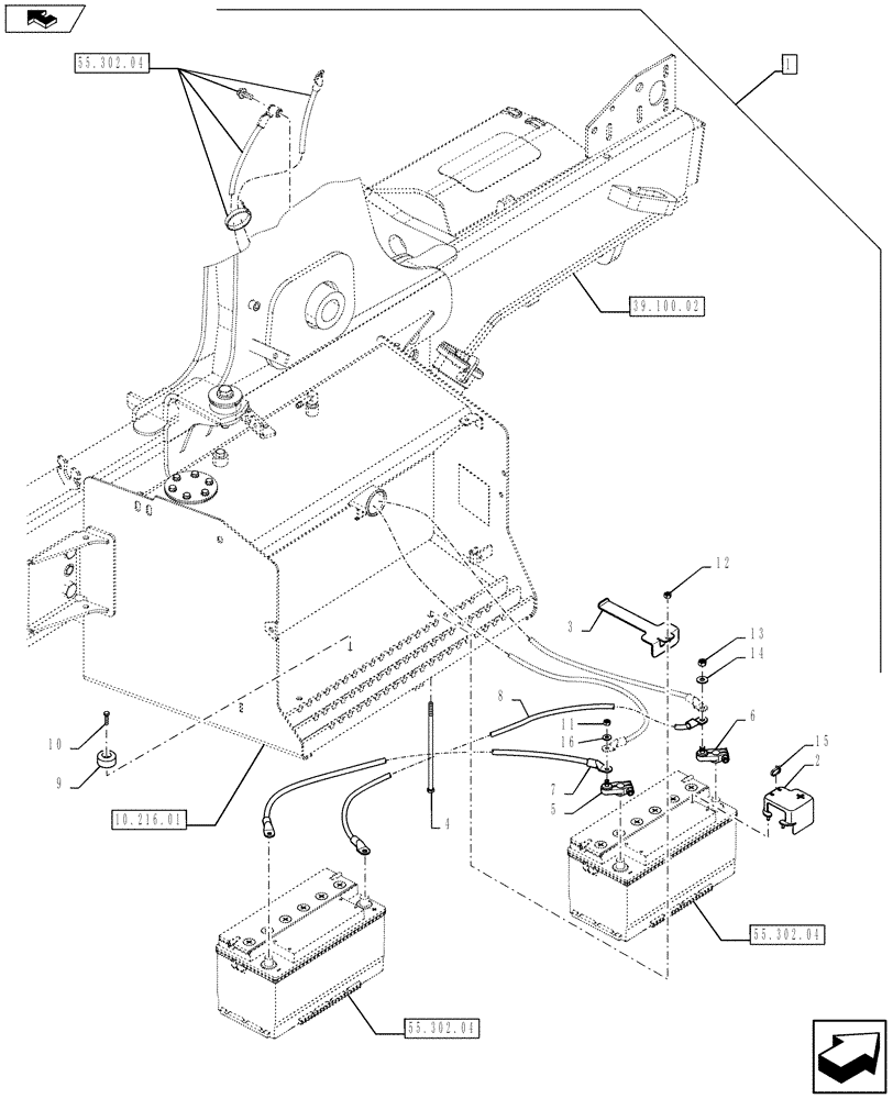 Схема запчастей Case 590SN - (88.055.01[03]) - DIA KIT, GRID HEATER INSTALLATION (88) - ACCESSORIES