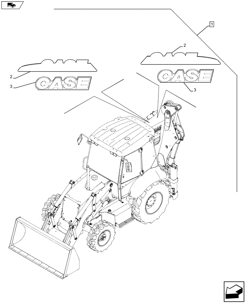 Схема запчастей Case 590SN - (88.084.15[06]) - DIA KIT, CONVERT STANDARD DIPPER TO EXTENDABLE HOE WITH FOOT SWING (88) - ACCESSORIES