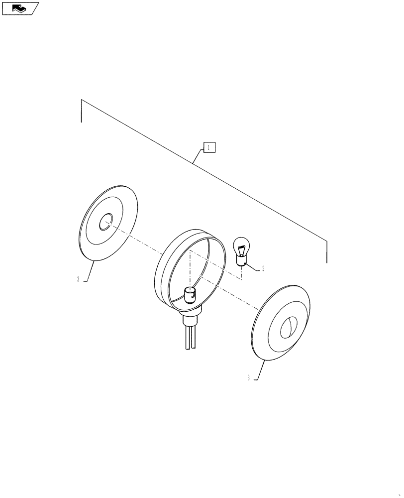 Схема запчастей Case 570NXT - (55.404.BS[05]) - LAMP DOUBLE FACED (55) - ELECTRICAL SYSTEMS