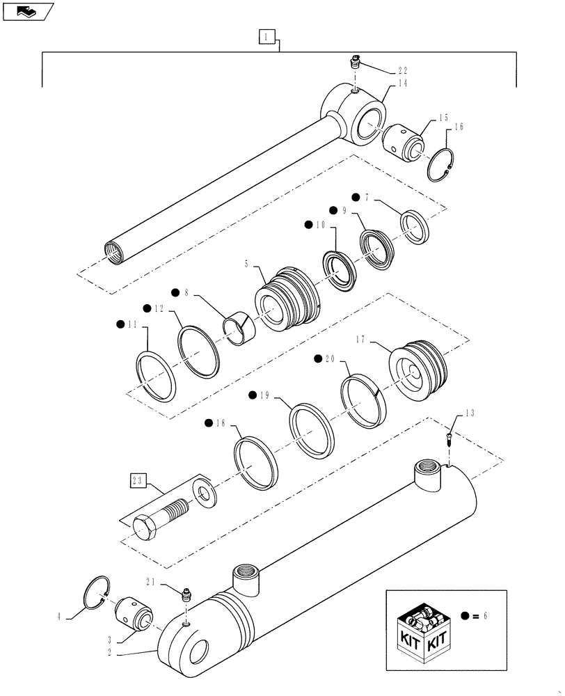 Схема запчастей Case 570NXT - (35.116.AH) - CYLINDER LIFT THREE POINT HITCH (35) - HYDRAULIC SYSTEMS