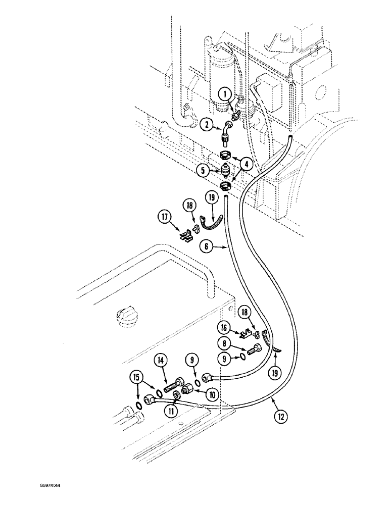 Схема запчастей Case 888 - (3-06) - ENGINE FUEL LINES AND FITTINGS (03) - FUEL SYSTEM