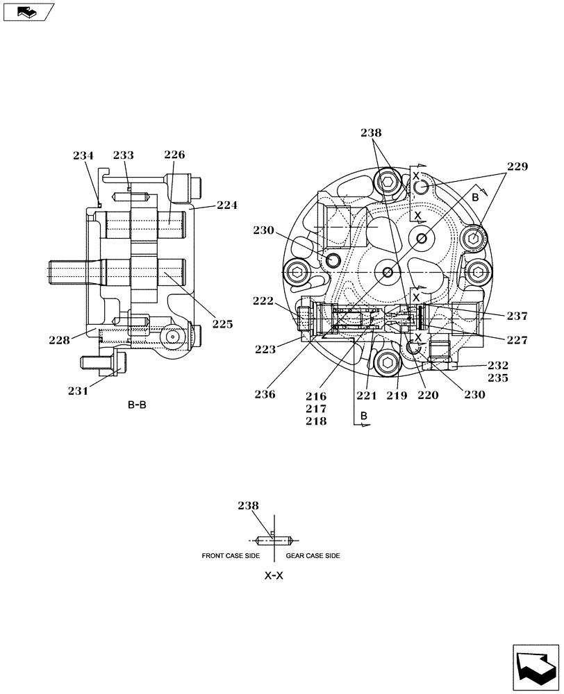 Схема запчастей Case CX160C - (35.106.AD[06]) - HYDRAULIC PUMP - COMPONENTS (35) - HYDRAULIC SYSTEMS