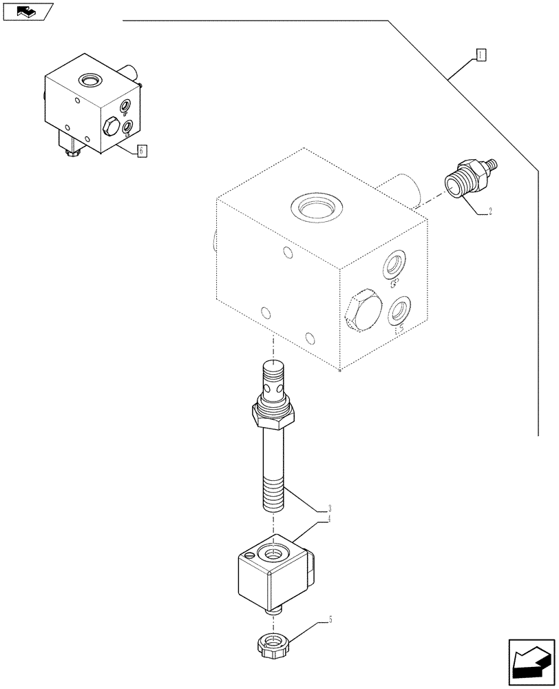 Схема запчастей Case 590SN - (88.035.44[08]) - DIA KIT, NO AUX TO COMBO, STANDARD, PILOT CONTROLS (88) - ACCESSORIES