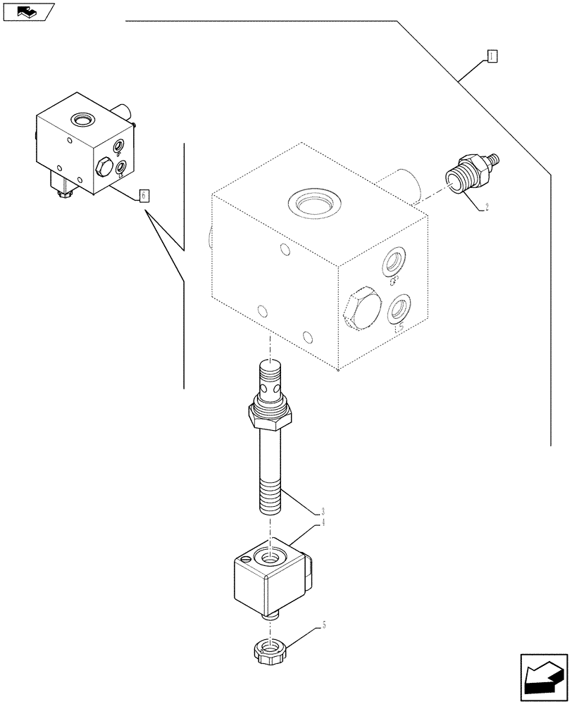 Схема запчастей Case 590SN - (88.035.44[05]) - DIA KIT, NO AUX TO COMBO, EXTENDABLE HOE, PILOT CONTROLS (88) - ACCESSORIES