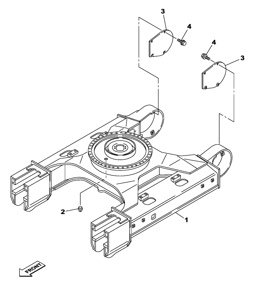 Схема запчастей Case CX160C - (39.100.AB) - LOWER FRAME (39) - FRAMES AND BALLASTING