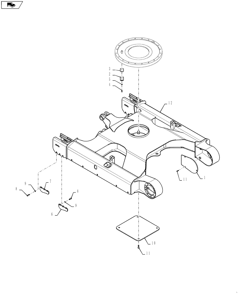 Схема запчастей Case CX55BMSR - (02-010[01]) - LOW GROUP (WITH STEEL TRACK) (48) - TRACKS & TRACK SUSPENSION