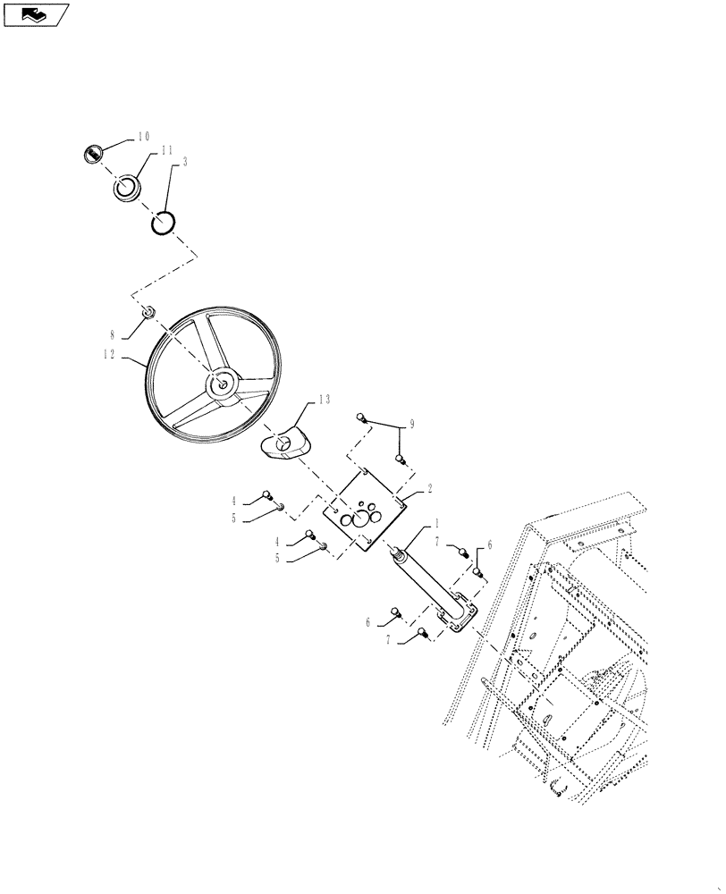 Схема запчастей Case 570NXT - (41.101.AB) - STEERING COLUMN (41) - STEERING