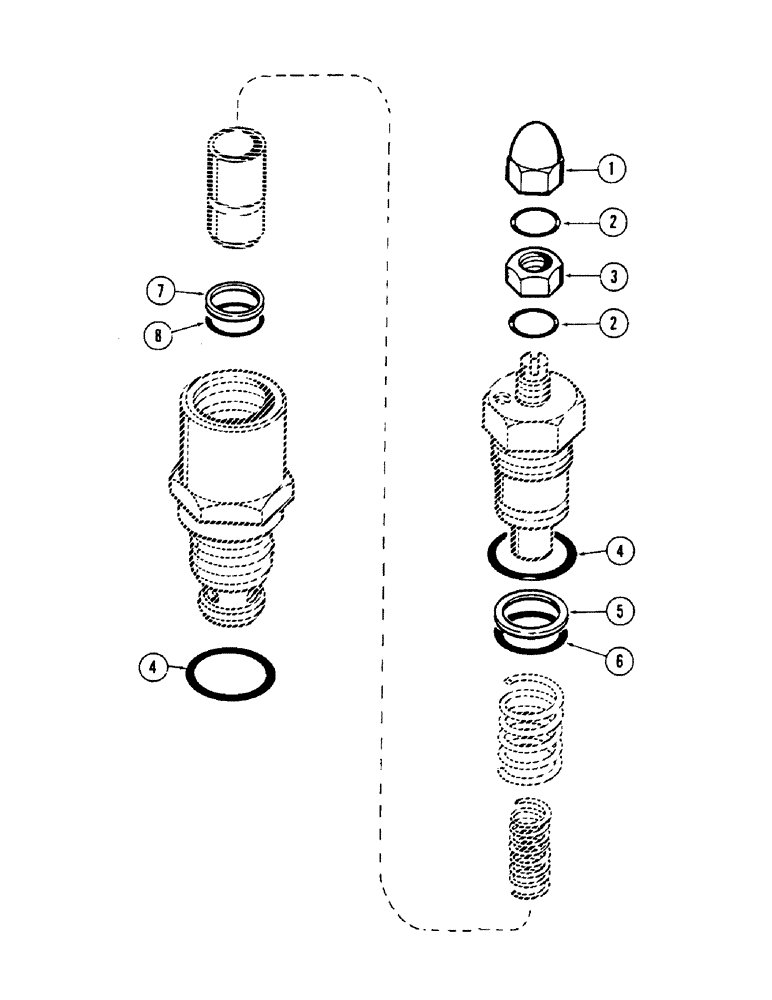 Схема запчастей Case 50 - (266) - MAIN RELIEF CARTRIDGE, USED ON UNITS W/ SN.6280223,6280243&6280245 AND AFTER) (35) - HYDRAULIC SYSTEMS