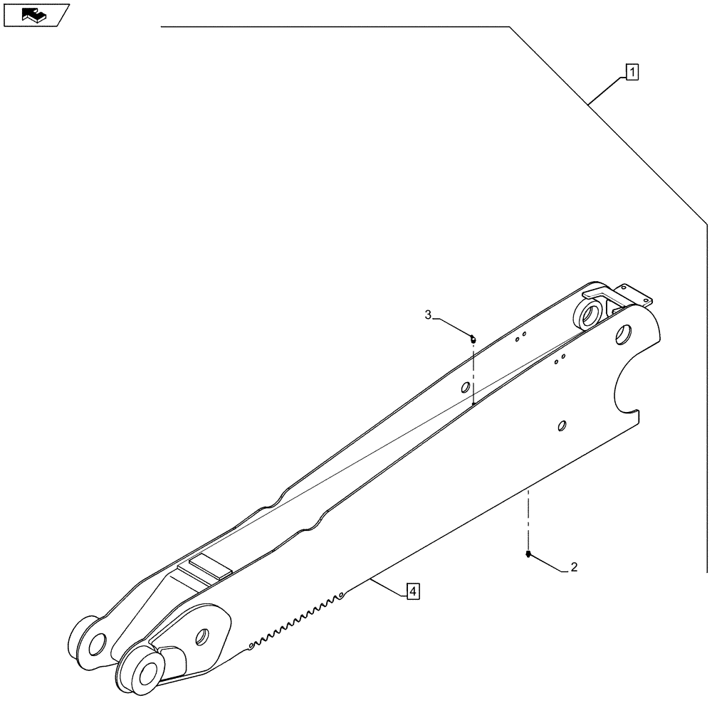 Схема запчастей Case 590SN - (88.084.14[05]) - DIA KIT, CONVERT STANDARD DIPPER TO EXTENDABLE HOE WITH FOOT SWING (88) - ACCESSORIES