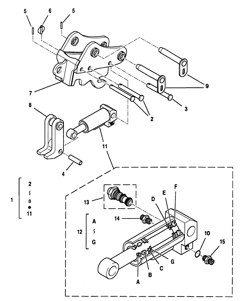 Схема запчастей Case CX210B - (09-63) - QUICK HITCH - HYDRAULIC - MIX-MATCH (13) - CHASSIS/ATTACHMENTS