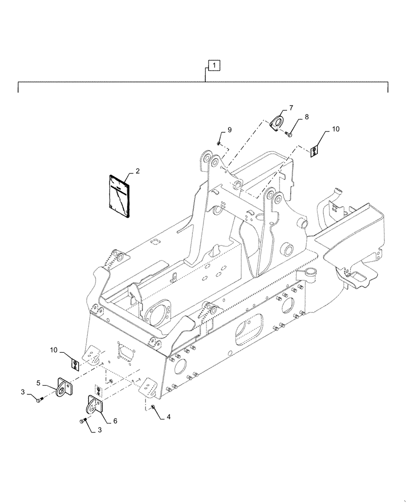 Схема запчастей Case SV280 - (88.100.39[06]) - DIA KIT, 4 POINT LIFT HOOKS (88) - ACCESSORIES