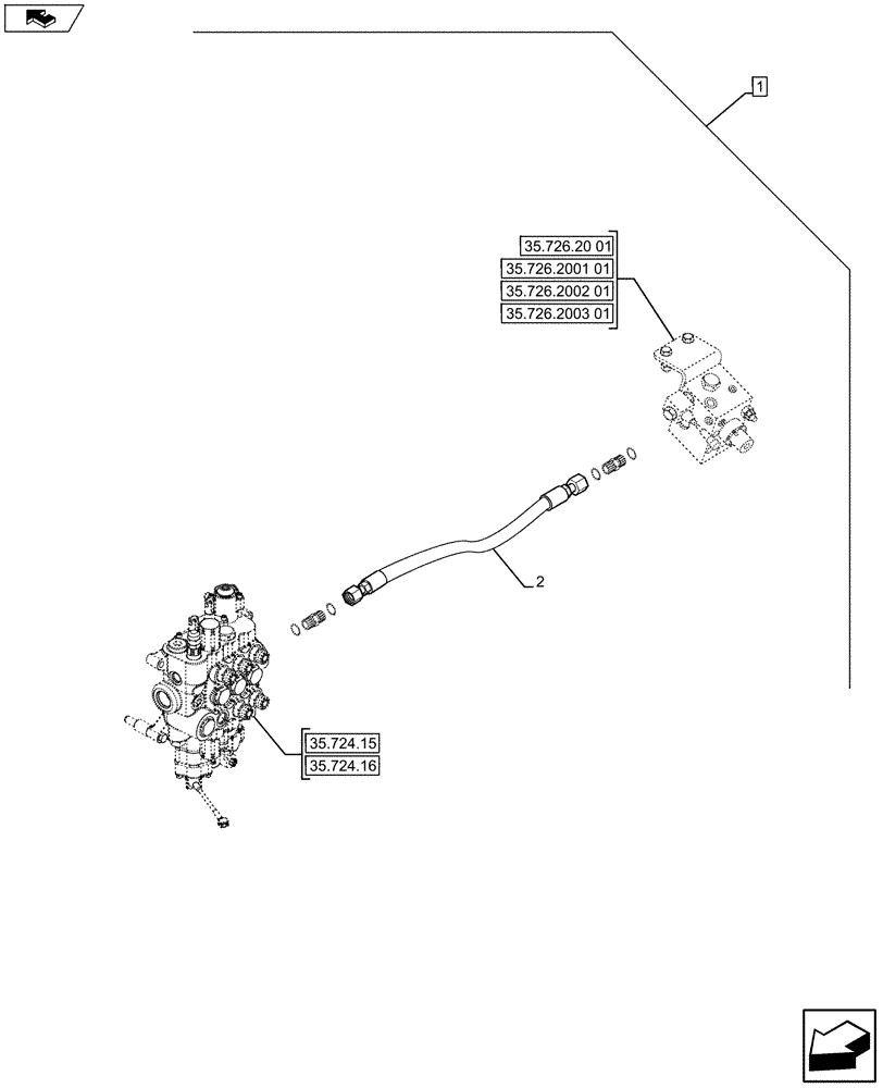 Схема запчастей Case 580SN WT - (88.035.67[06]) - DIA KIT, NO AUX TO COMBO AUX, MECHANICAL CONTROLS, EXTENDABLE HOE (88) - ACCESSORIES