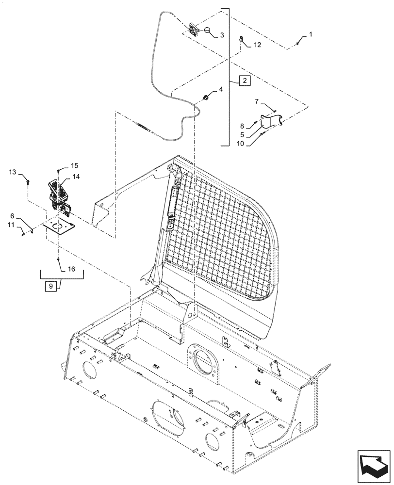 Схема запчастей Case SR220 - (10.220.AA[01]) - HAND & FOOT THROTTLE CONTROL (30-APR-2013 & PRIOR) (10) - ENGINE